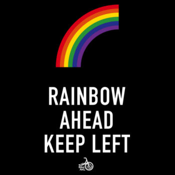 Rainbow Ahead, Keep Left – Scoop neck Design