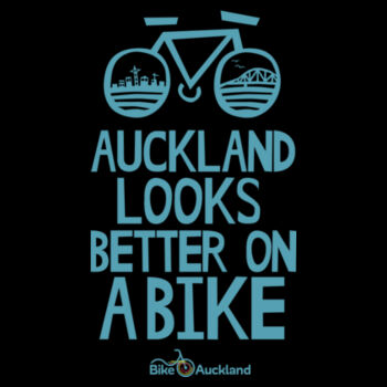  Auckland Looks Better on a Bike – Regular fit – teal print Design