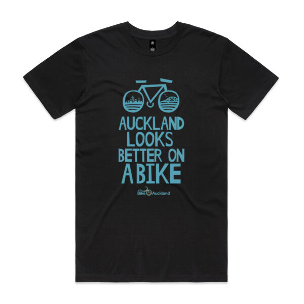  Auckland Looks Better on a Bike – Regular fit – teal print Thumbnail