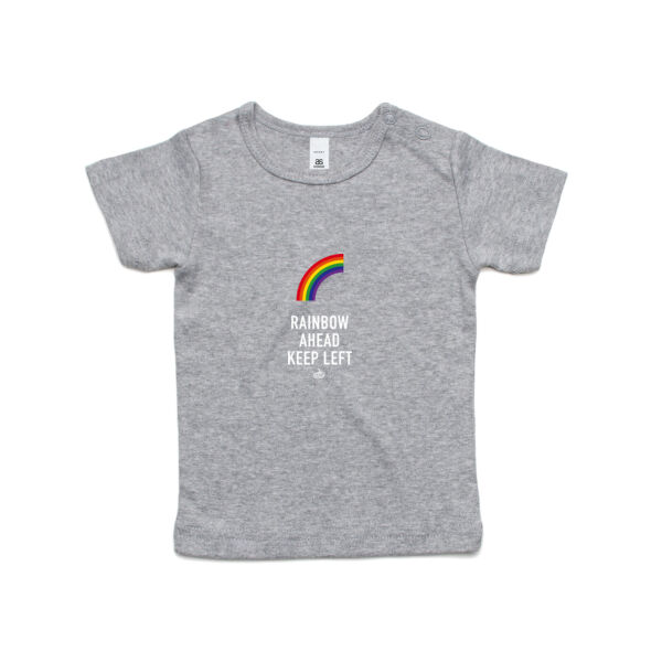 Rainbow Ahead, Keep Left – Infant wee tee Thumbnail