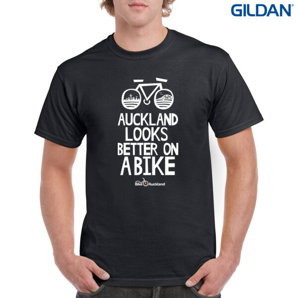 Biggest Sizes - Auckland Looks Better on a Bike - White Print Thumbnail